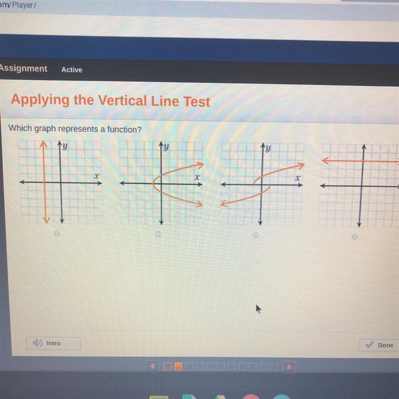 Which graph represents a function?-example-1