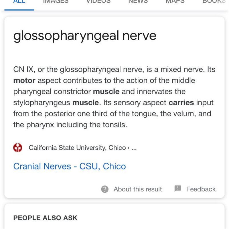 Which cranial nerve carries motor commands to the chewing muscles? a. facial nerve-example-1