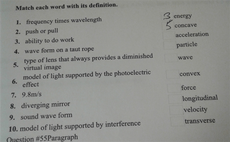 Match each word with its definition.-example-1