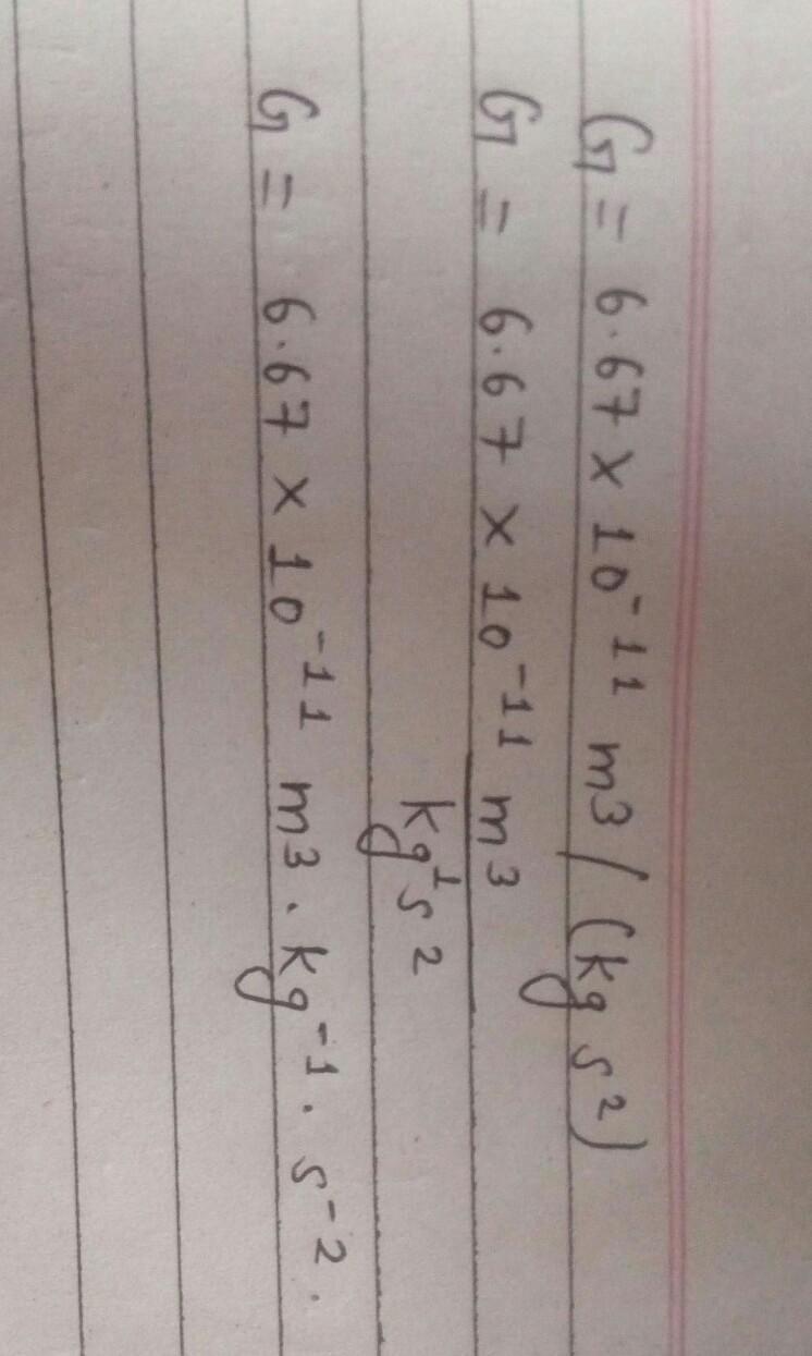 Units for "G" the gravitational constant. In just about every source, I-example-1