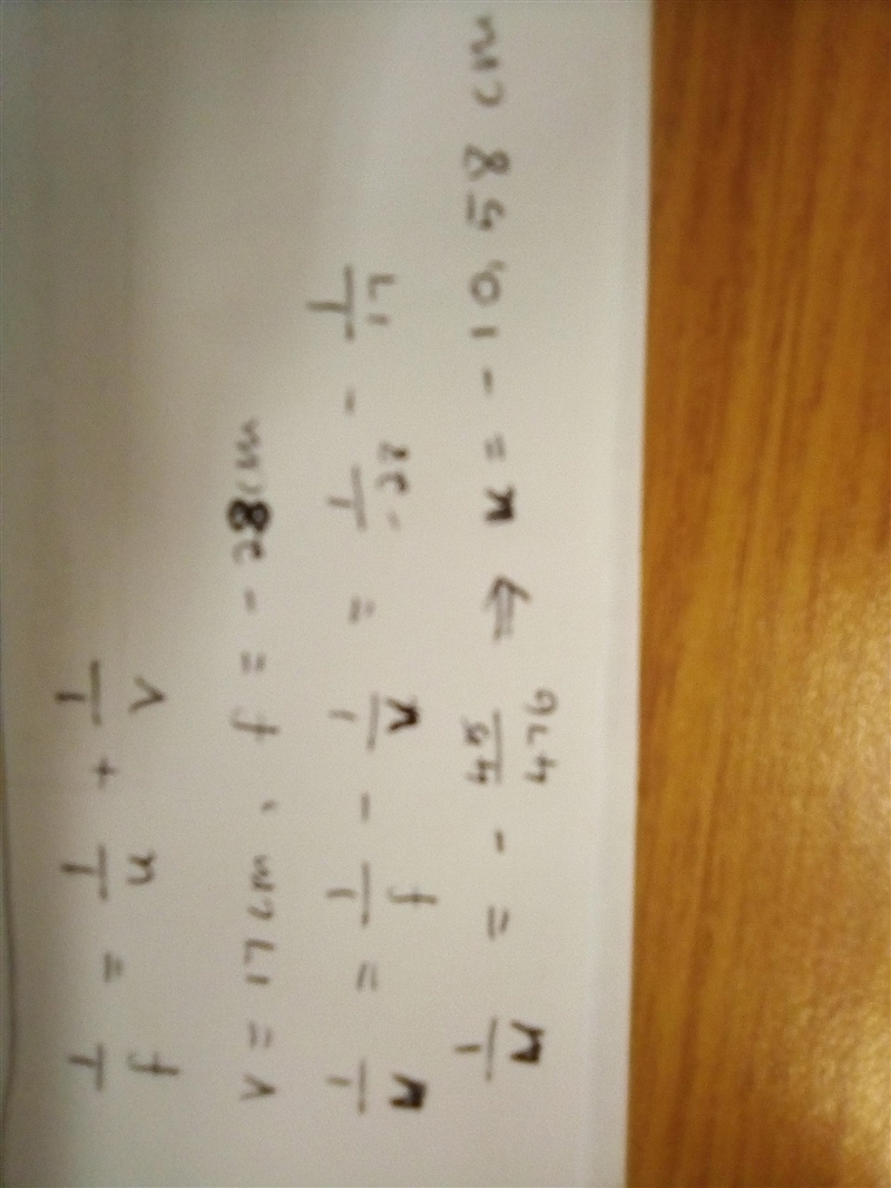 A convex mirror has a focal length of -28 cm. What is the object distance if the image-example-1