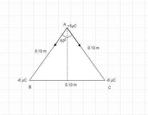 What is the net electrostatic force (magnitude and direction) on a particle with charge-example-1