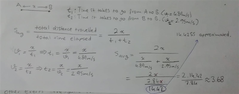 A person walks first at a constant speed of 4.89 m/s along a straight line from point-example-1