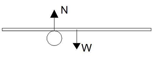 A meter-long ruler (meterstick) has a mass of 200 g giving it a weight of 1.96 N (nearly-example-1