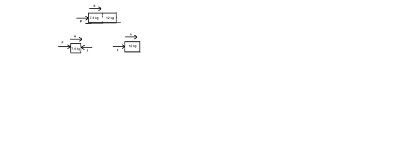 Two objects which have a total mass of 12.0 kg are placed adjacent to one another-example-1