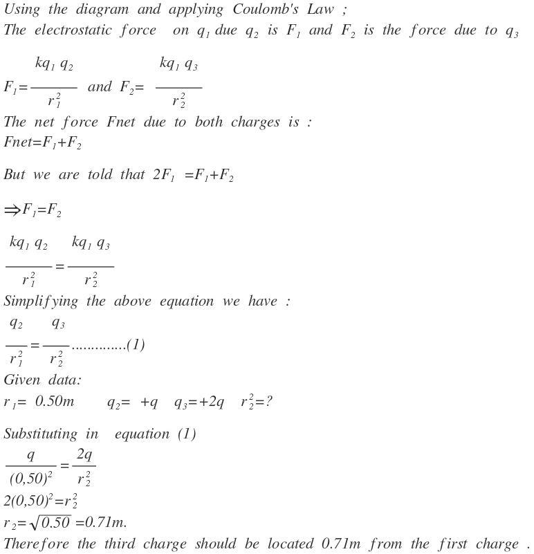 A charge +q is located at the origin, while an identical charge islocated on the x-example-2