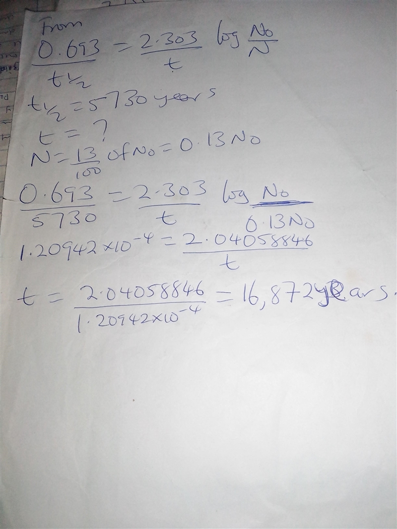 Scientists can determine the age of ancient objects by a method called radiocarbon-example-1