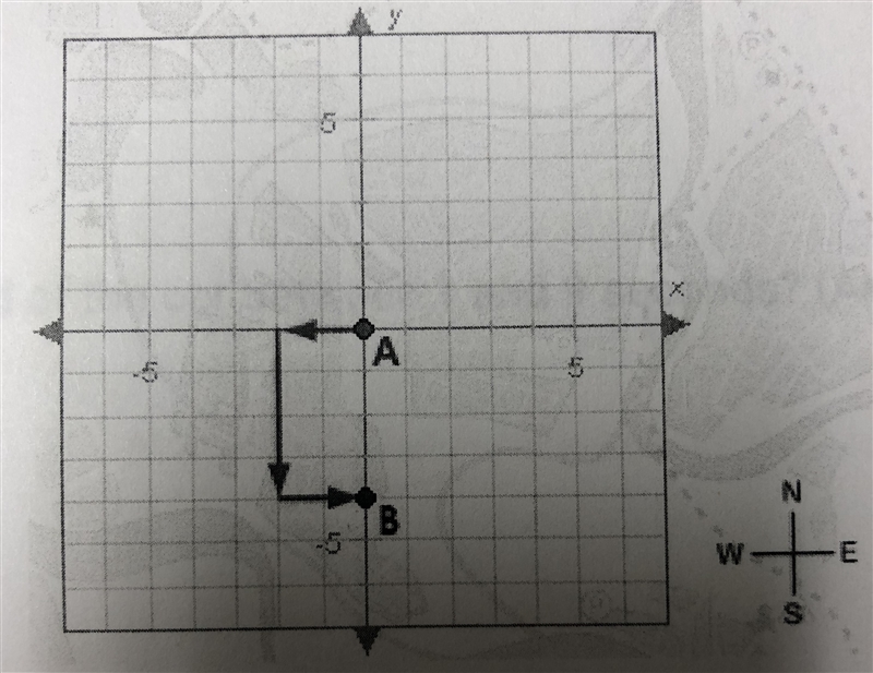 A girl goes for a walk. Her motion is recorded on the coordinate plane below. On the-example-1