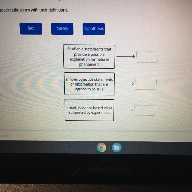 Match the scientific terms with their definitions . Please help me-example-1