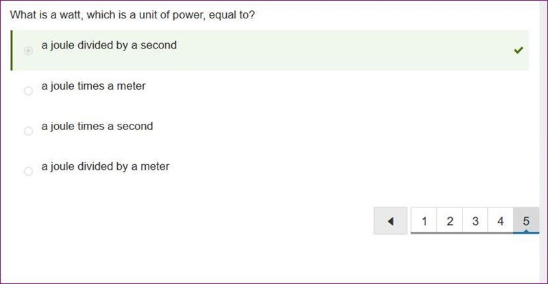 Watt which is a unit of power is equal to-example-1