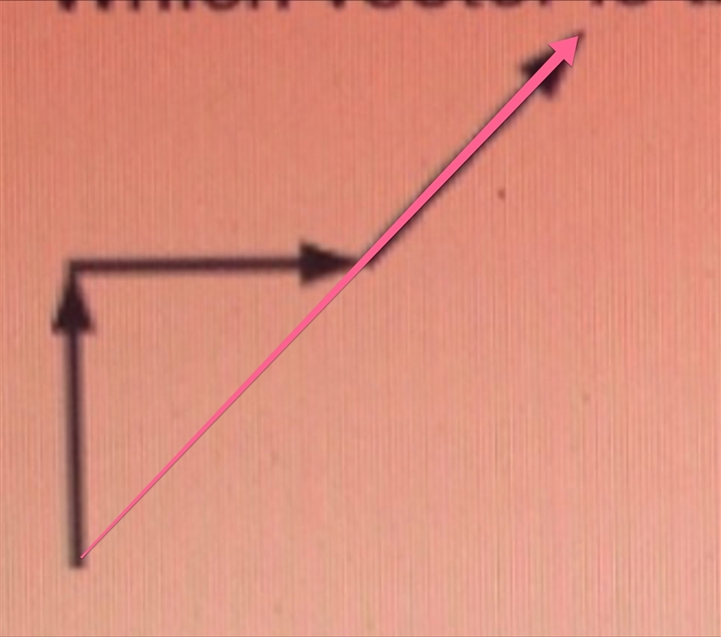 Which vector is the sum of the vectors shown below?-example-1