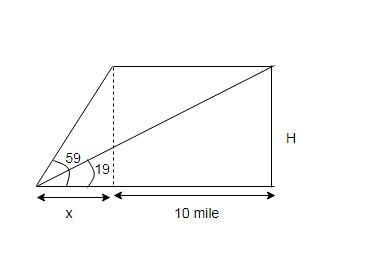 You observe a plane approaching overhead and assume that its speed is 600 miles per-example-1