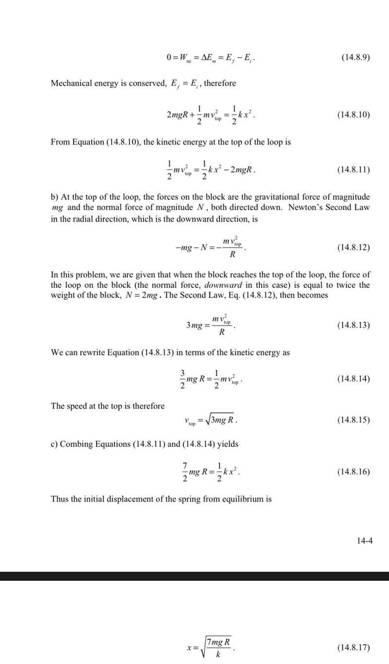 A small block of mass m is pushed against a spring with spring constant k and held-example-2