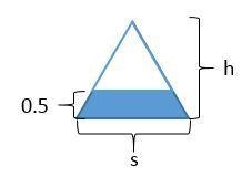 A water trough is 12 feet long, and its cross section is an equilateral triangle with-example-1