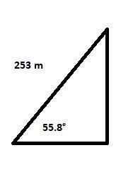 A vector is 253m long and points in a 55.8degree direction. Find the y-component of-example-1