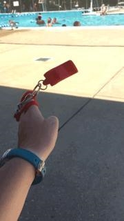 Lifeguards love to spin their whistles. Describe this motion and explain it using-example-1