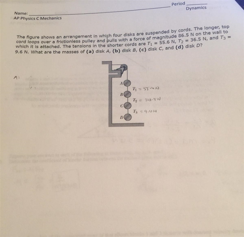 How do you do this question? Please include free body diagrams and clear explanation-example-1