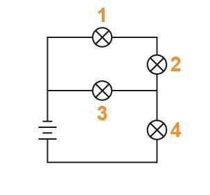 Linh builds a circuit from the diagram shown. Which bulb could Linh remove from the-example-1