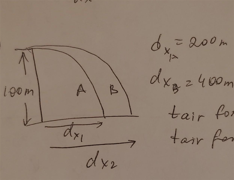 Find the time in air for both A and B​-example-1