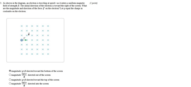 1. Where is the magnetic field most nearly uniform? 2.As shown in the diagram, a proton-example-2