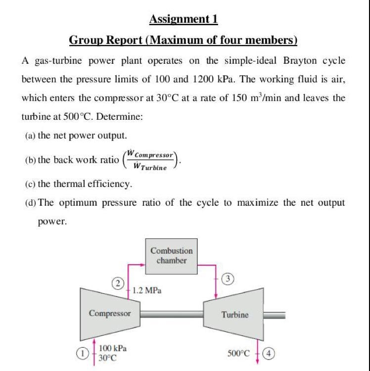 (d) the optimum pressure ratio of the cycle to maximize the net output power-example-1