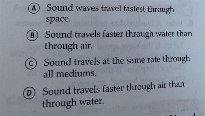 - Given that sound waves are formed by vibrating molecules, which statement is true-example-1