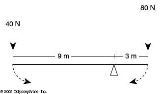 In the following lever system, what is the clockwise torque? 18 Nm 240 Nm 360 Nm 480 Nm-example-1