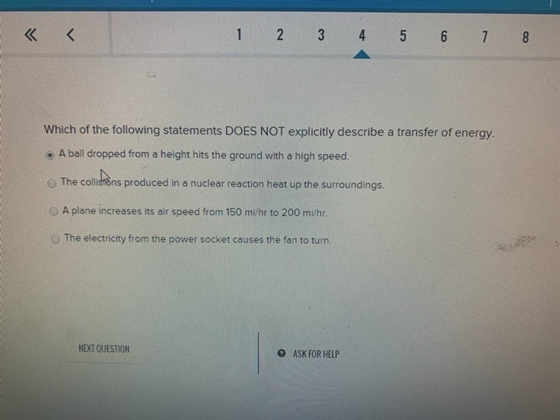 Which of the following statements DOES NOT explicitly describe a transfer of money-example-1