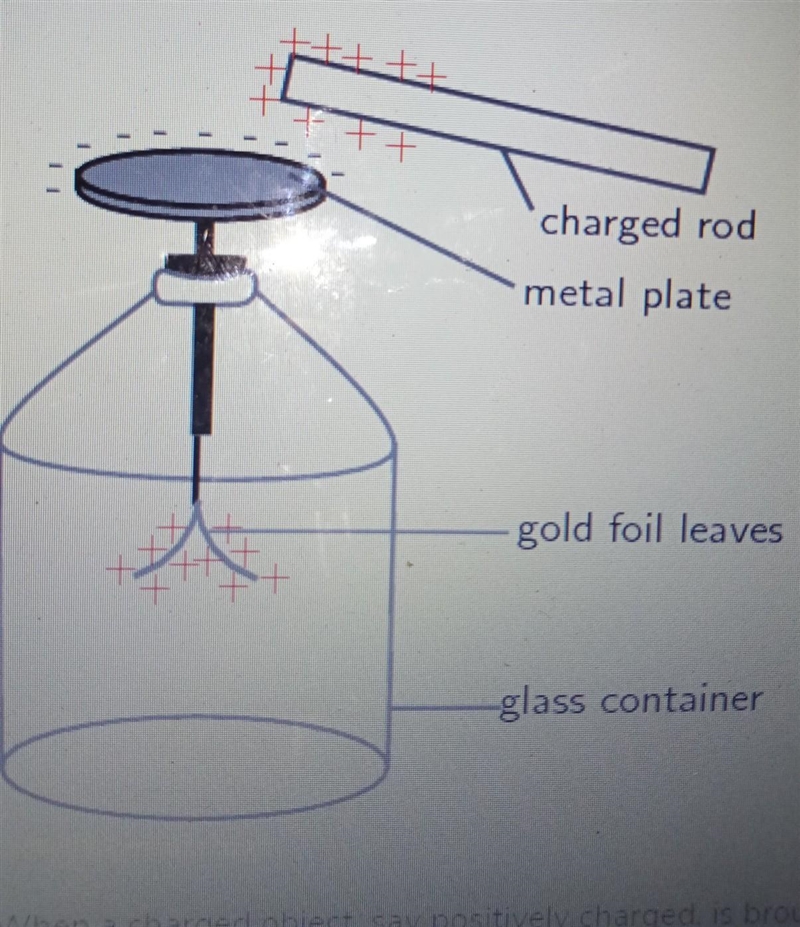 Which type of charging is being shown? A. Conduction B. Induction ​-example-1