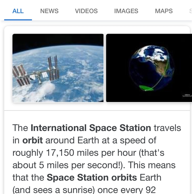 The international space station orbits in the _-example-1