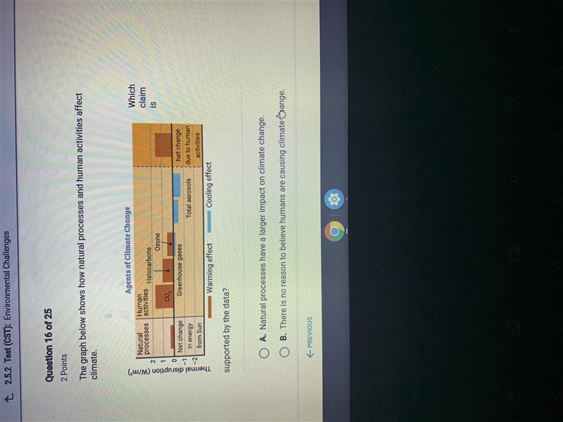 The graph below show how natural processes and human activities affect climate-example-1