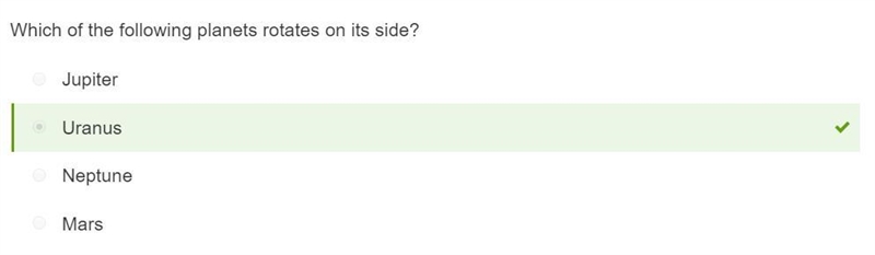 Which of the following planets rotates on its side?-example-1
