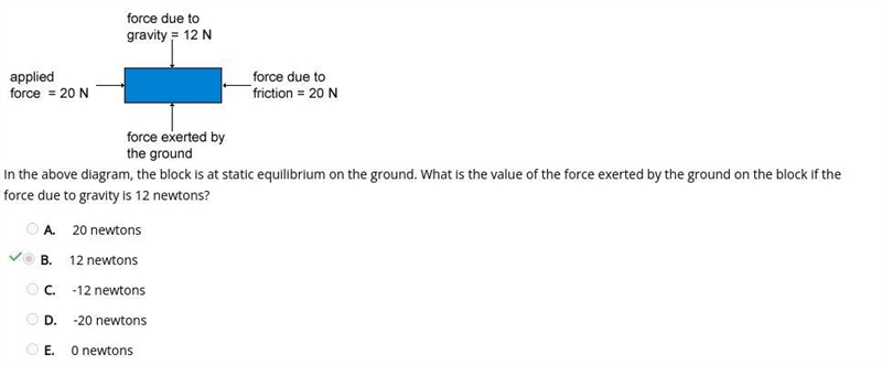 In the above diagram, the block is at static equilibrium on the ground. What is the-example-1