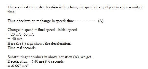 A driver of a car hits its brakes and begins to decelerate. If the velocity changes-example-1