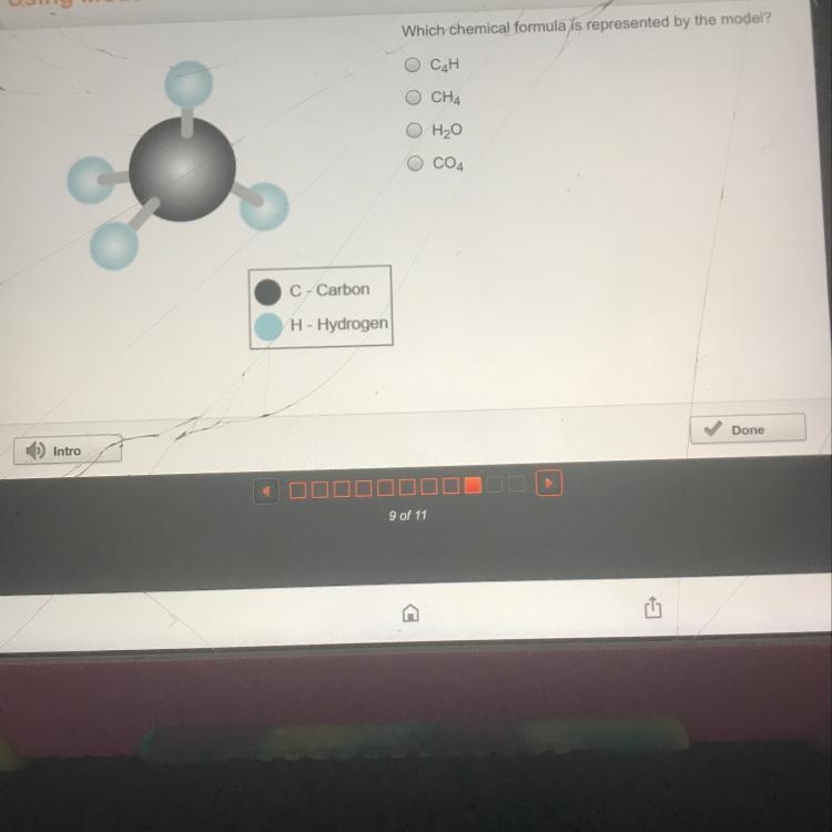 Which chemical formula is represented by the model-example-1