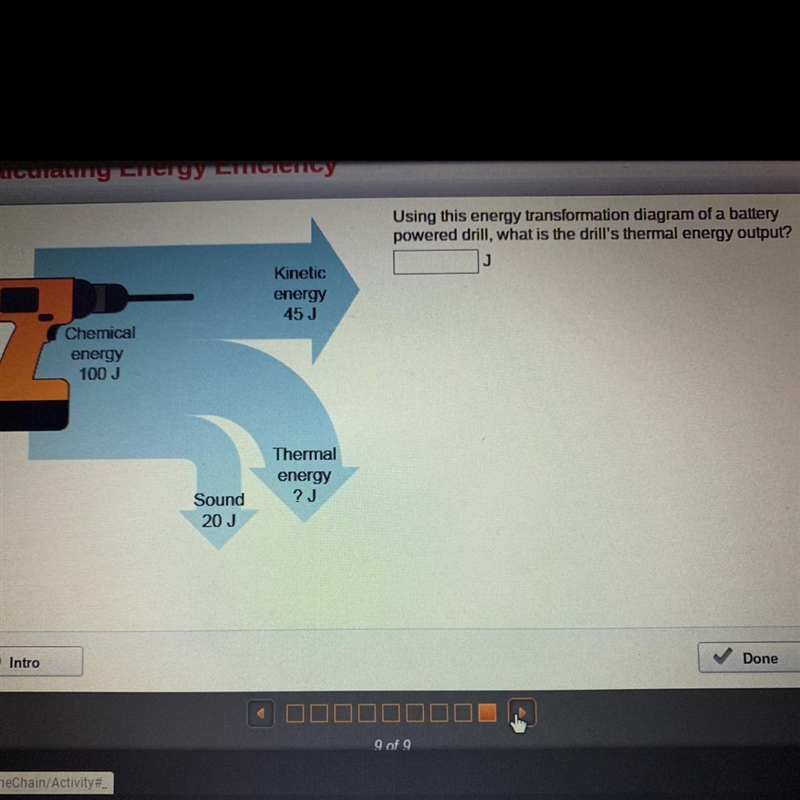 QUICK: Using this energy transformation diagram of a battery drill, what is the drill-example-1