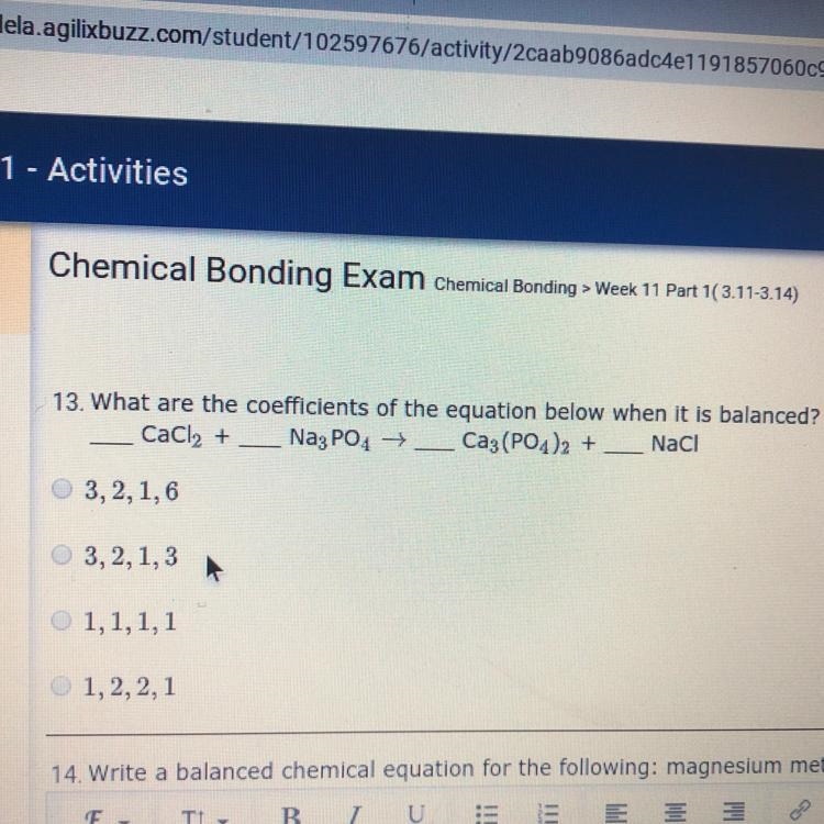 What are the coefficients of the equation below when is balanced?-example-1