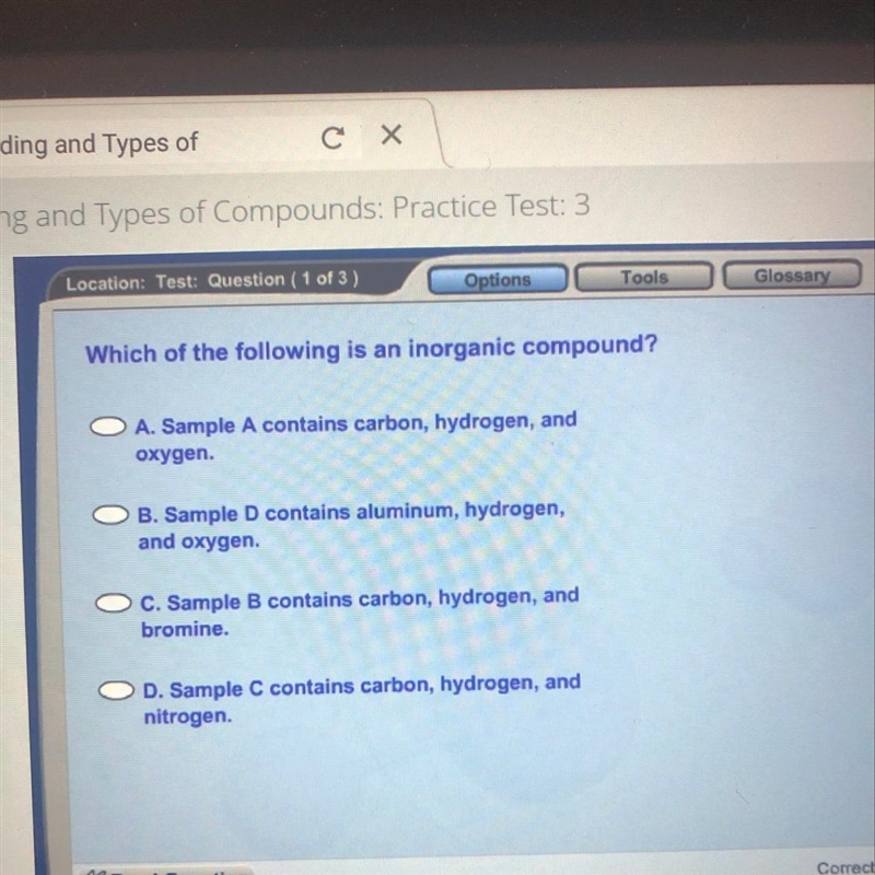 Which of the following is an inorganic compound?-example-1