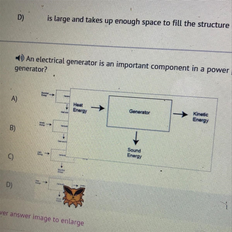 an electrical generator is an important component in a power plant. which best shows-example-1