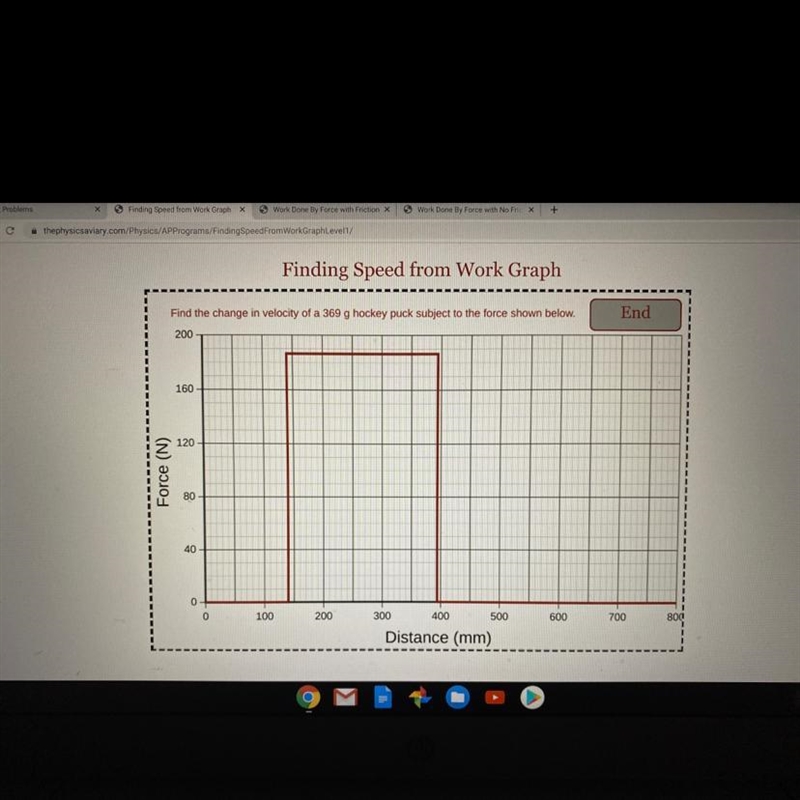 Find the change in velocity of a 369 g hockey puck subject to the force shown below-example-1