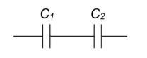 What is the total capacitance in units of mF, of the two capacitors connected in series-example-1