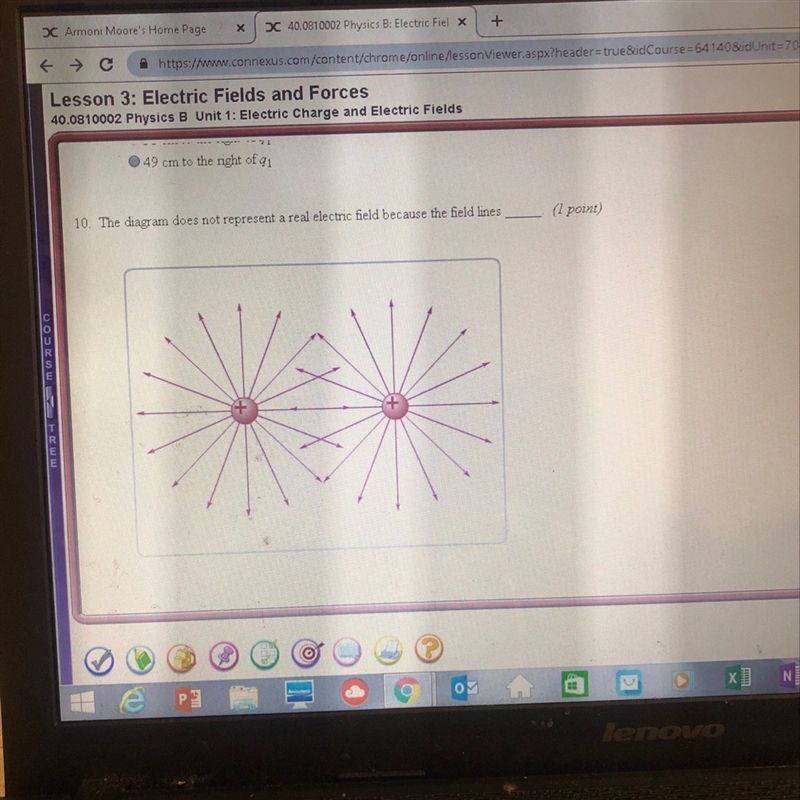 The diagram does not represent a real electric field because the field lines, can-example-1