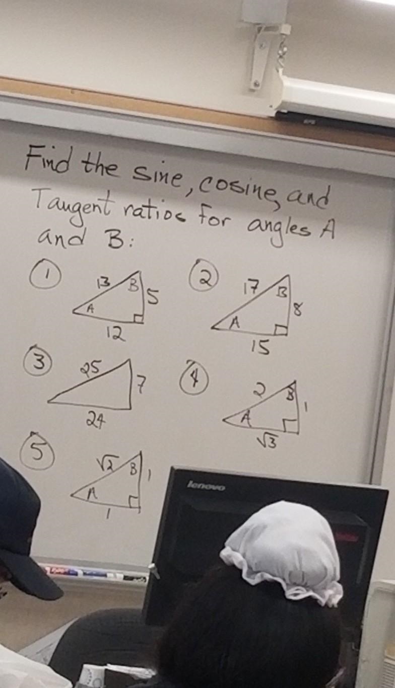 Find the sine,cosine and tangent ratios​-example-1