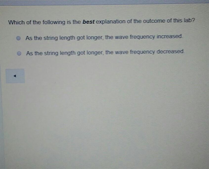 Which of the following is the best explanation of the outcome of this lab? (Wave Lab-example-1