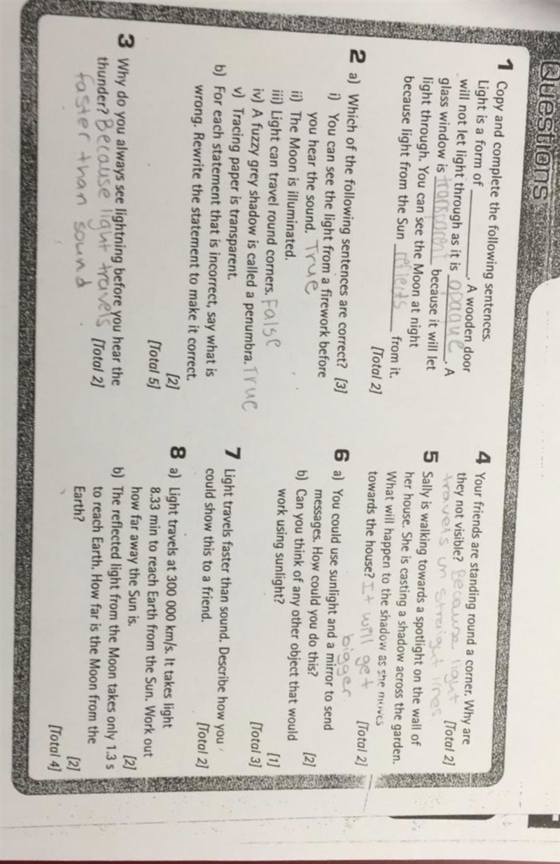 Can you give answers to some questions that you know?(Mostly page 2)-example-2