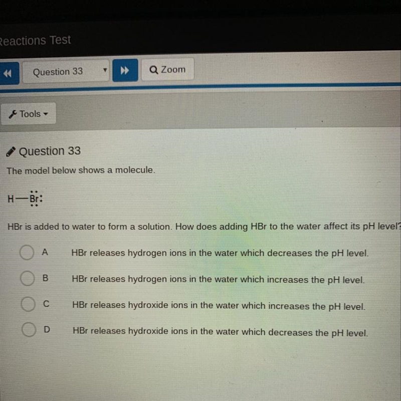 HBr is added to water to form a solution. How does adding HBr to the water affect-example-1