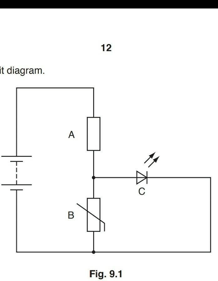 If temp. gets cold resistance in thermostat increases so voltage across it increases-example-1