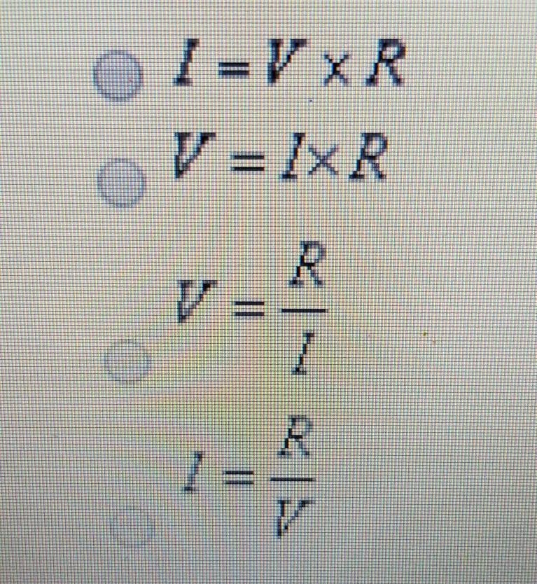 Which of the following represents Ohm's law​-example-1