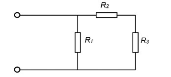 What is the total resistance, in units of Ohms, for the circuit shown in the diagram-example-1