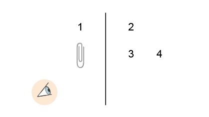 The diagram below shows a paper clip in front of a mirror. Where will the image of-example-1